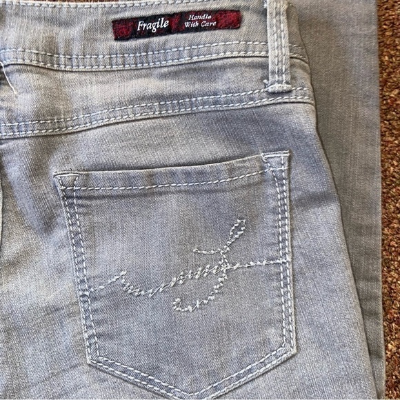 Fragile brand skinny jeans, in Dusty gray w/ cool stitching on back pockets. - Picture 5 of 7